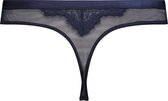 Hunkemöller Dames Lingerie String Pauline  - Blauw - maat L