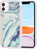 UNIQ Classic Case iPhone 11 TPU Backcover hoesje - Marble Aquamarine