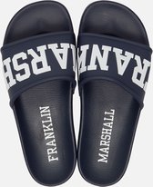 Franklin & Marshall Double badslippers blauw - Maat 45