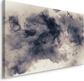 Schilderij - Abstracte Donkere Wolken, Premium Print