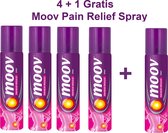 Moov Pijnverlichtende Spray - 80 gram - 4+1 Moov Pain Relief Spray - Langdurige Verlichting Van Spierpijn, Nek- en Rugpijn etc - Ayuvedisch - 5 x 80g