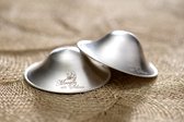 MOOGCO Silver nipple guards - tepelkapjes  -  maat L - de originele zilveren tepelbeschermer- 925 zilver