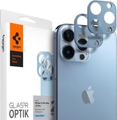 Spigen - Apple iPhone 13 Pro / iPhone 13 Pro Max camera lens screenprotector - Blauw - 2 pack