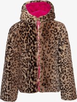 TwoDay meisjes jas met luipaardprint - Bruin - Maat 146