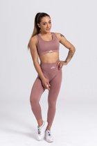 Mives® Sportlegging en Top - Yoga - Fitness set - Scrunch Butt - Dames Legging - Sportkleding - Fashion legging - Broeken - Gym Sports - Legging Fitness Wear - High Waist - LICHTGR