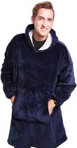Happyment® Oversized hoodie deluxe - Blauw - Hoodie deken mouwen - blanket - Dames - Heren - Kerstcadeau vriendin