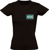 Squid Game Player 456 | Dames T-shirt | Zwart | Netflix | Serie | Survival Game | Drama