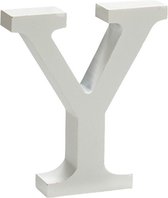 Pincello Decoratieletter Y 2 X 11 Cm Hout Wit