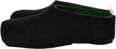 Zwarte heren sloffen Darkgreen Colour:Zwart/ Donkergroen Size:42
