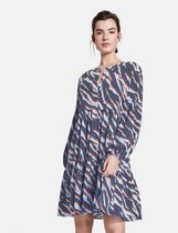 TAIFUN Dames Tuniekjurk van EcoVero-viscose Obsidian gemustert-48