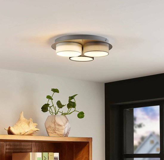 Ronde textiel plafondlamp Felice