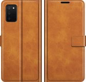 Samsung Galaxy A03s Hoesje - Mobigear - Wallet Serie - Kunstlederen Bookcase - Cognac - Hoesje Geschikt Voor Samsung Galaxy A03s