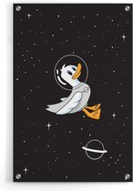 Walljar - Astronaut Eend - Muurdecoratie - Plexiglas schilderij