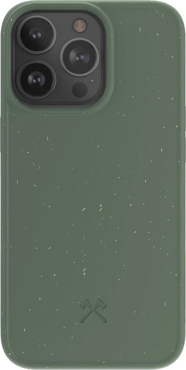 Woodcessories Bio Case - Geschikt voor iPhone 13 Pro - Duurzaam - Eco vriendelijk - Gemaakt van bio-materialen - Midnight Green