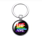 Goededoelen.Shop | RVS Sleutelhanger Love Wins | Pride | Rainbow | LGBTQ | Sleutelring | Comming Out | One Love