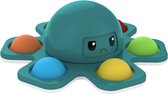 Fidget Spinner met Pop Up Bubble - Face Changing Octopus - Anti Stress - Rage 2021/2022 - Groen