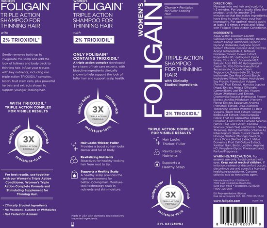 FOLIGAIN – Anti-Haaruitval Shampoo voor Vrouwen – 473 ml
