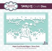 Paper cuts snijmal - Snow owls - 6.8x14.4cm - 2 stuks