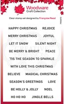 Woodware - Clear singles stempel Christmas strips