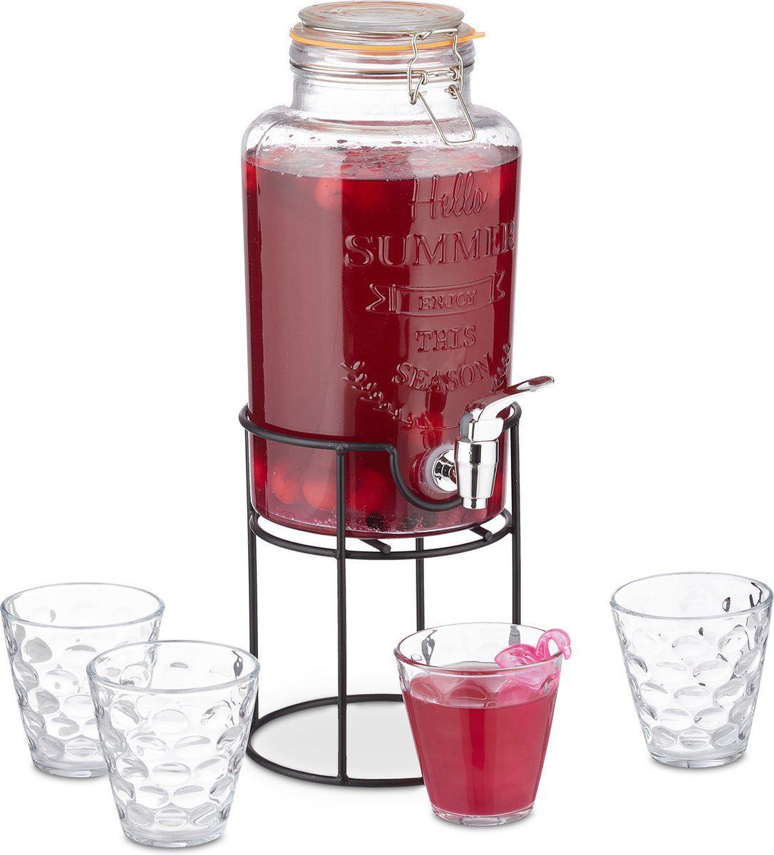 Sunnex Verona Range Beverage Dispenser Stainless Steel Base With PC Container Al Sunnex Verona Range Beverage Dispenser Stainless Steel Base With PC Container Al