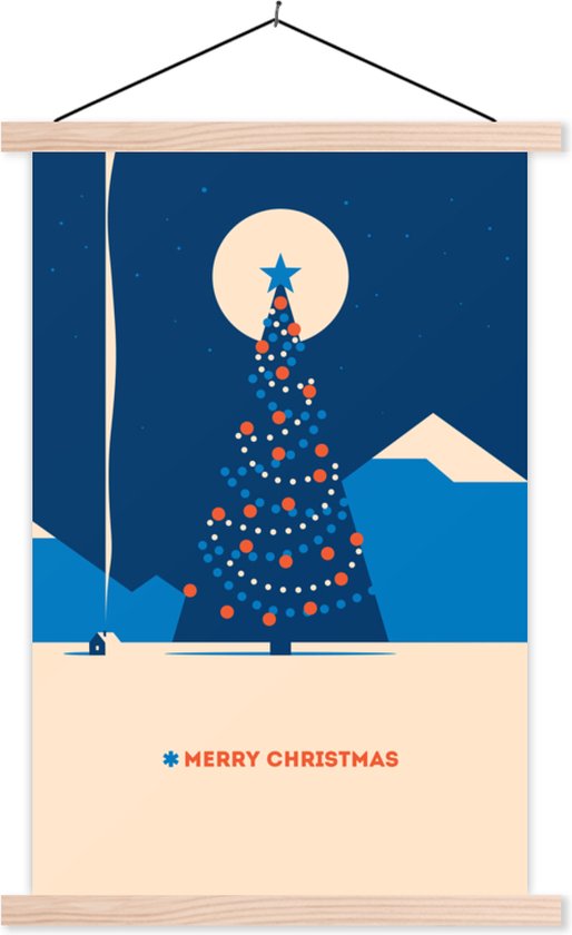 Poster Fijne kerst en een gelukkig Nieuwjaar - Spreuken - Quotes - Oud