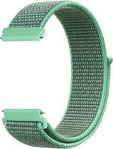 YONO Nylon Velcro Bandje 22mm - Horlogebandje geschikt voor Samsung Galaxy Watch 46mm / 3 (45mm) / Gear s3 - Polar Vantage M2 / Grit X - Huawei Watch GT 3 (pro) / 2 - Amazfit GTR - Mintgroen