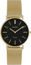 OOZOO Vintage series - Gouden horloge met gouden metalen mesh armband - C9915 - Ø32