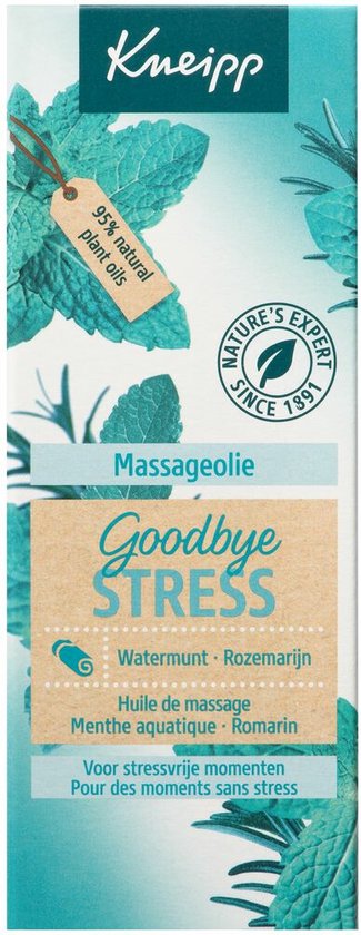 Kneipp Goodbye Stress - Massageolie - Watermunt en Rozemarijn - Ontspannend - Geschikt voor alle huidtypen - Vegan - 1 st - 100 ml - Kneipp