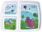 MILL'O BÉBÉ Baby melamine dienblad - Wit Hippo decor