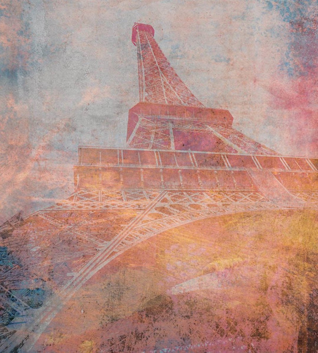 Fotobehang - Eiffel Tower Abstract II 225x250cm - Vliesbehang