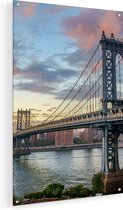 Peinture sur verre Artaza - Manhattan Bridge Bridge à New York - 50x75 - Peinture sur plexiglas - Photo sur Glas