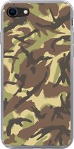 Geschikt voor iPhone 8 hoesje - Camouflage patroon in natuurlijke kleuren - Siliconen Telefoonhoesje