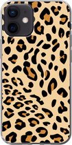 Geschikt voor iPhone 12 hoesje - Dierenprint - Panter - Luipaard - Siliconen Telefoonhoesje