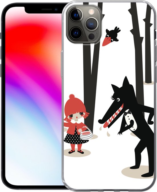 Coque iPhone 12 Pro Max - Petit Chaperon Rouge - Loup - Forêt - Siliconen