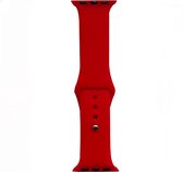 Hidzo Horlogebandje  geschikt voor Apple Watch Series 1/2/3/4 - 38MM / 40MM - Siliconen - Rood