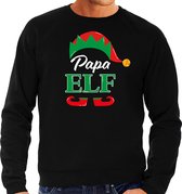 Papa elf foute Kersttrui - zwart - heren - Kerstsweaters / Kerst outfit L