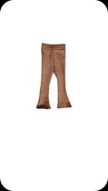 Flared broek Suede bruin 15 cm langer