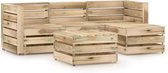 vidaXL 5-delige Loungeset groen geïmpregneerd grenenhout