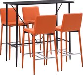 vidaXL 5-delige Barset kunstleer oranje