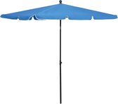 vidaXL Parasol met paal 210x140 cm azuurblauw