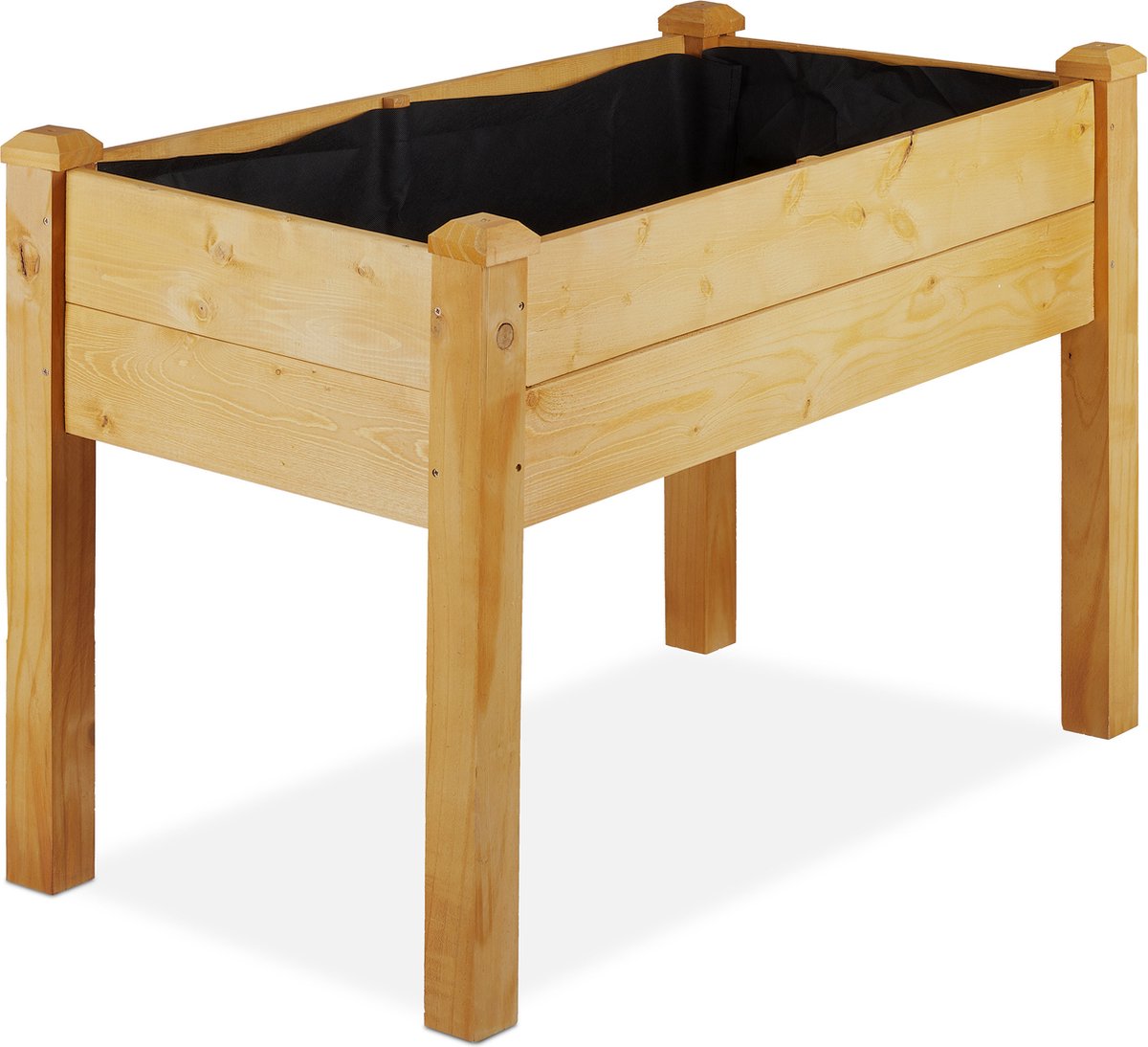 Relaxdays 10020744 Potager sur pied en bois de sapin 4 pieds surface