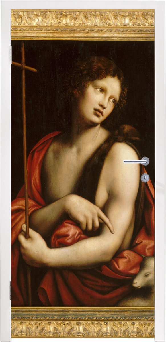 Afbeelding van product StickerSnake  Deursticker St. John the Baptist - Leonardo da Vinci - 90x235 cm - Deurposter
