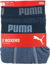 PUMA  Heren Boxershort Denim 2-Pack BLAUW M