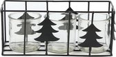 HBX natural living Theelichthouder kerstbomen 25,5x8,5x11cm