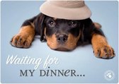 placemat studio pets rottweiler 42 x 30 cm blauw