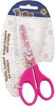 schaar met zacht handvat 13 cm RVS zilver/roze