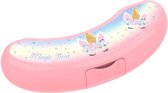 banaanbox Unicorn meisjes 23 x 8,5 x 5 cm roze