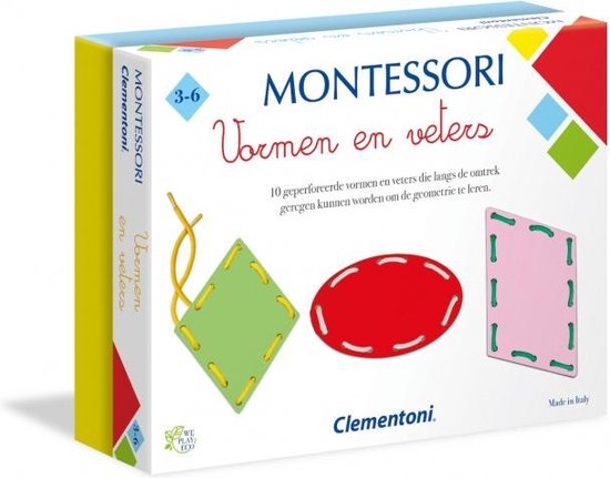 Afbeelding van het spel Montessori Vormen en Veters multicolor