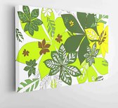 Canvas schilderij - Yellow and green leaves of a compelling interesting background-  Productnummer   32679712 - 40*30 Horizontal