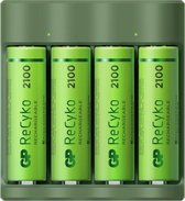 GP ReCyko AA/AAA Everyday Charger (USB) - Batterijoplader - incl. 4x AA batterijen 2100mAh